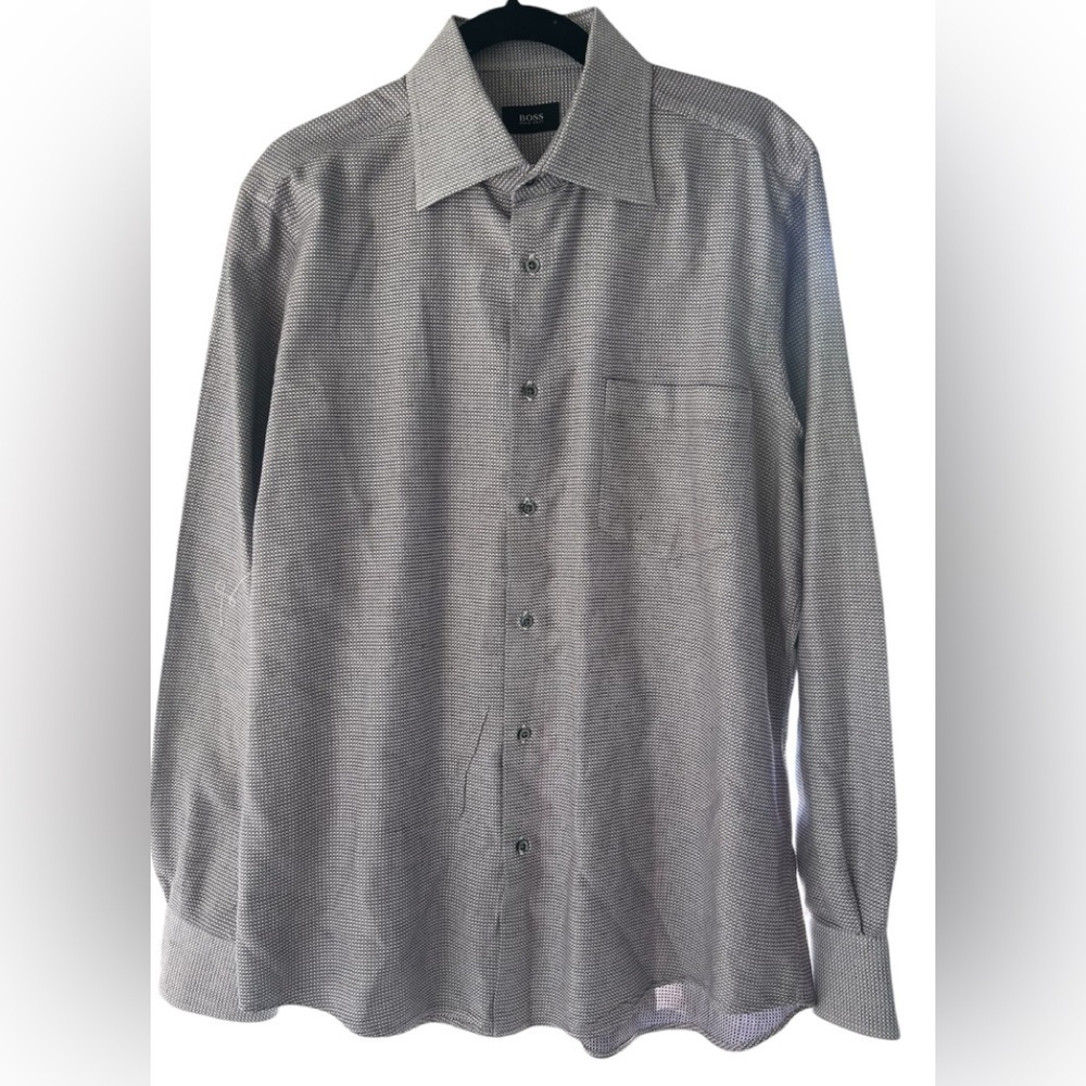 BOSS Hugo Boss Shirt | Men Size 42 (161/2) - Button Down 100% Baumwolle Cotton
